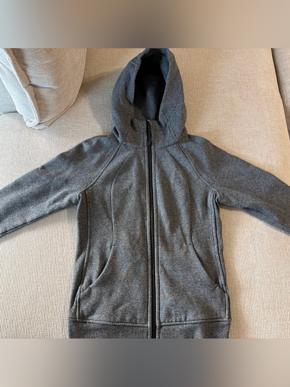 lululemon athletica Gray Full-Zip Hooded Jacket